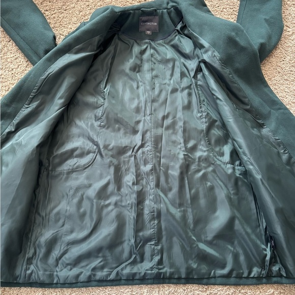 Women’s Covington Hunter Green Mid Length Zip Up Coat Size 1X - Picture 5 of 6